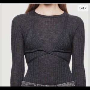 Grey Zara tie bra - nwt